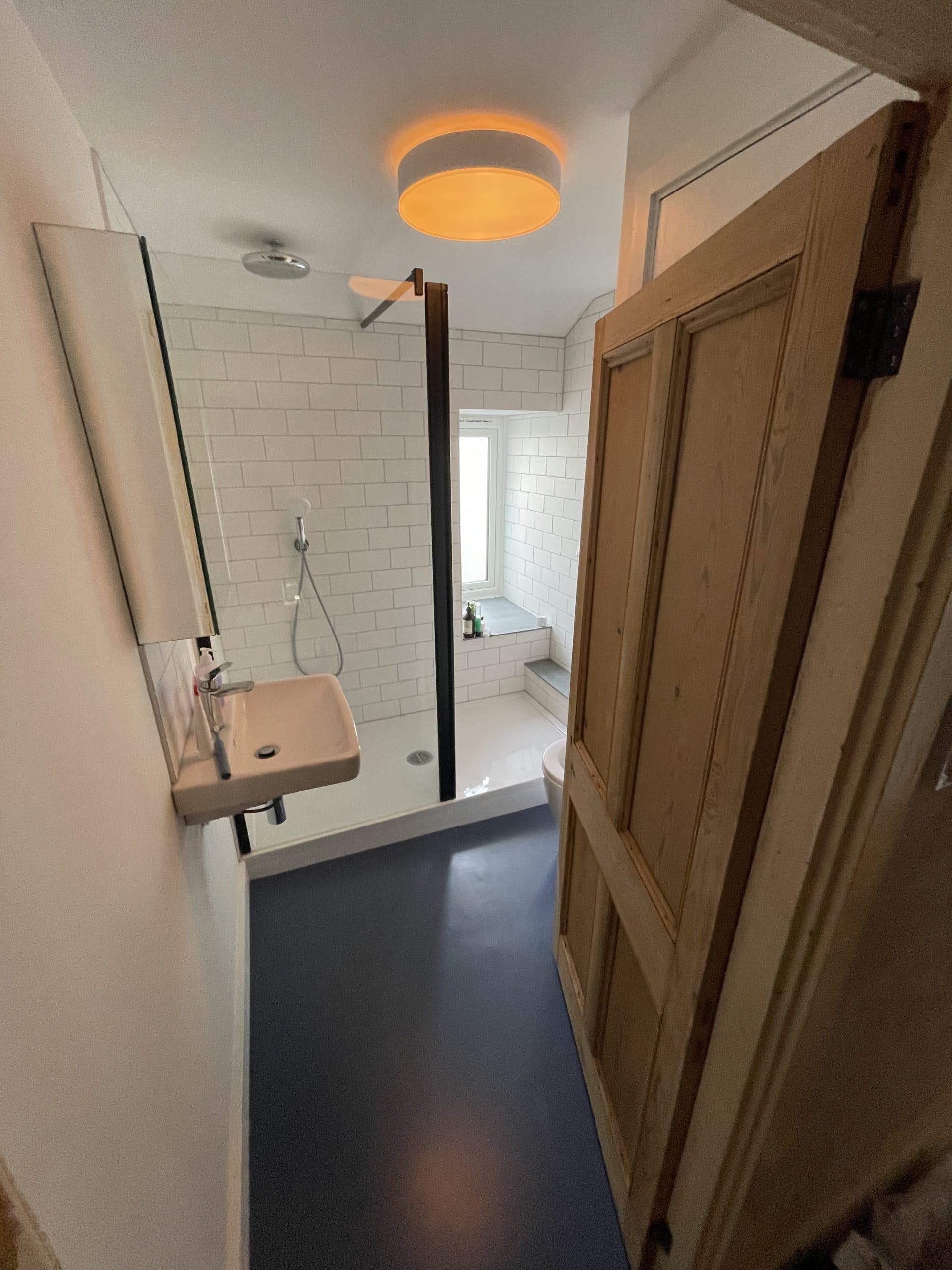 Upstairs modern bathroom